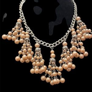 Fashion necklace Coral in silver